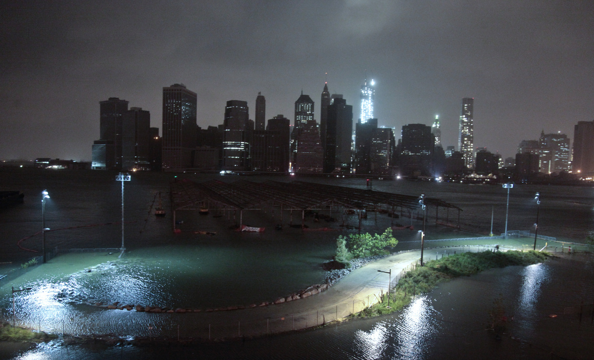 Photo:  Lower Manhattan goes dark during superstorm Sandy, Oct. 29, 2012